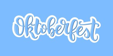 Oktoberfest yazısı. El yazılı Oktoberfest yazıt. İzole tipografi baskısı. Vektör çizimi.