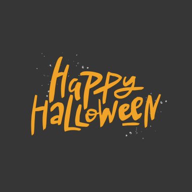 Mutlu Cadılar Bayramı yazı, vektör fırça kaligrafi. El yazısı Halloween tipografi baskı.