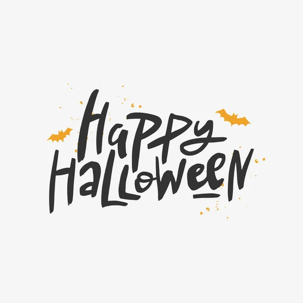 Joyeux lettrage Halloween, calligraphie vectorielle. Impression typographique manuscrite Halloween . — Image vectorielle