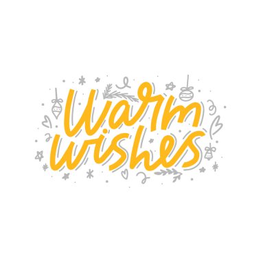 Sıcak dilek vektör fırça yazı. 