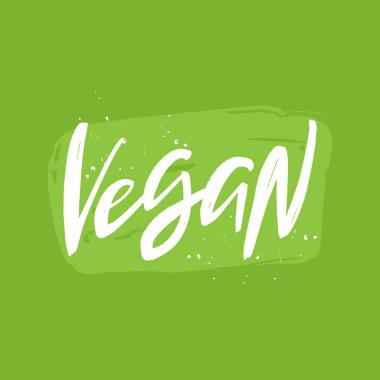 Vegan vektör fırça yazıt. El yazısı alıntı.