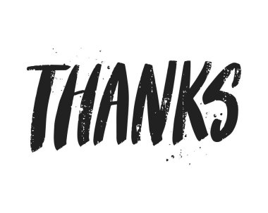 Teşekkürler vektör el yazısı yazıt. 