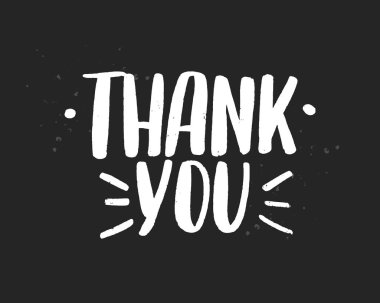 Teşekkürler siyah fırça yazıları vektörü. Minnettarlık ve minnettarlık sözcükleri.