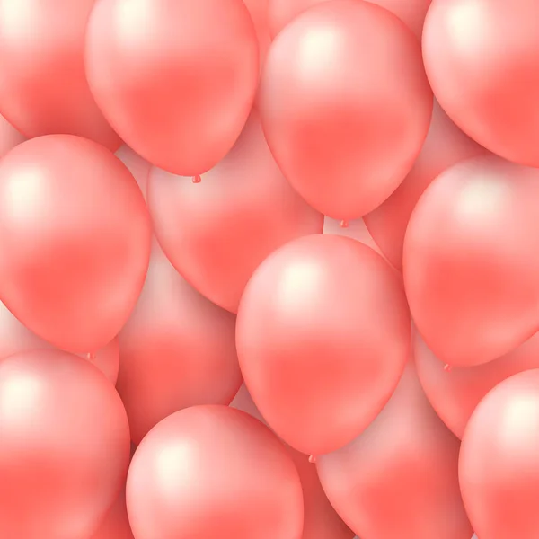 Arrière Plan Avec Des Ballons Hélium Réalistes Vecteur — Image vectorielle