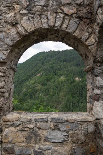 Ruinas Del Castillo Strecno Del Mirador Spicak Eslovaquia —  Fotos de Stock