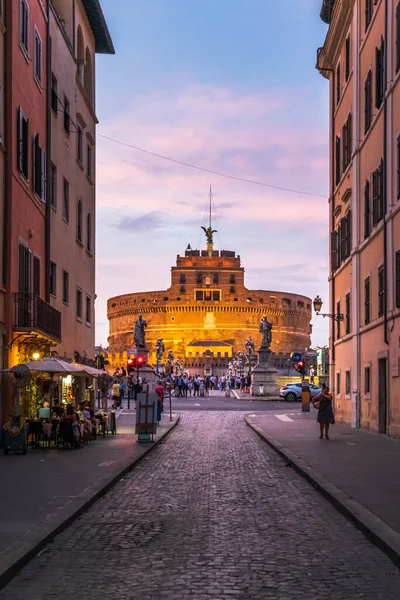 Castello Del Santo Angelo Ponte Del Santo Angelo Sulla Roma — Foto Stock