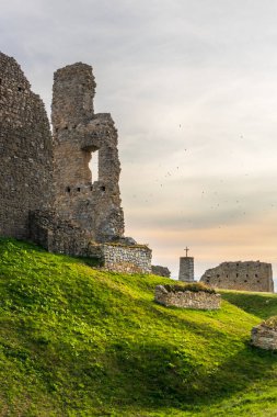 Slovakya 'daki Branc ine Podbranc (Senica) şatosunun kalıntıları