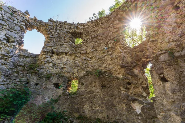 Castillo Dobra Voda Una Ruina Castillo Gótico Situado Parte Central —  Fotos de Stock