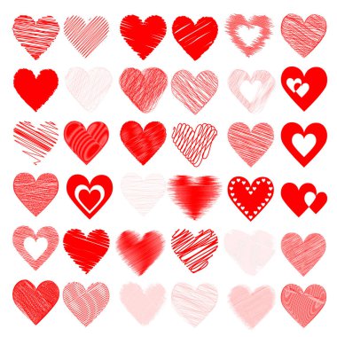 Sevgililer Günü için kalpler