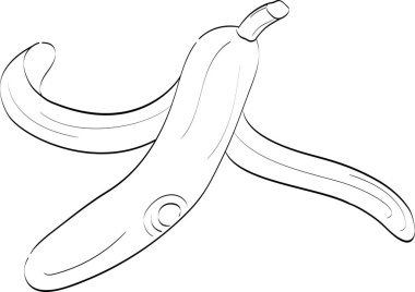 Muz çizimi. Organik atık.