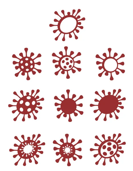 Modell des Virus. COVID-19-Virus-Logo lizenzfreie Stockillustrationen