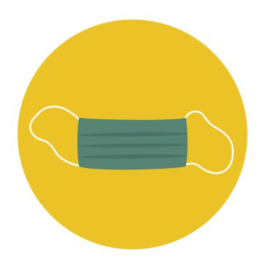 Maske çizimi. Coronavirus koruması