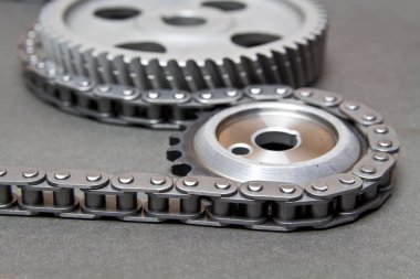 Zamanlama zinciri ve sprockets yakın çekim