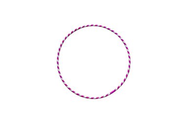 beyaz arka plan üzerinde izole mor hula Hoop gümüş