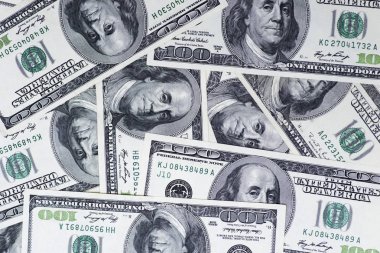 100 dolarlık banknotların arkaplanı