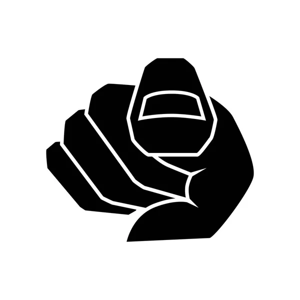 Індекс Пальця Вказує Рука Вказівкою Пальця Вибір Значка Жесту Напрямок — стоковий вектор
