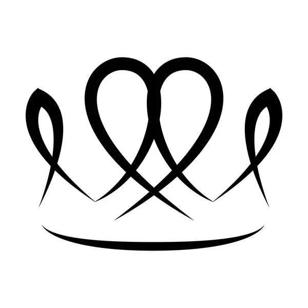Modelo Design Logotipo Criativo Coroa Conceito Princesa Coroa Realeza Com — Vetor de Stock