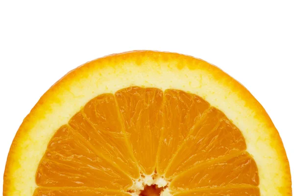 Mitad Rebanada Naranja Sobre Fondo Blanco — Foto de Stock