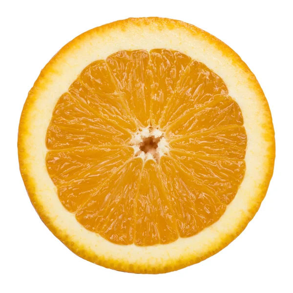 Rebanada Naranja Fresca Aislada Sobre Fondo Blanco — Foto de Stock