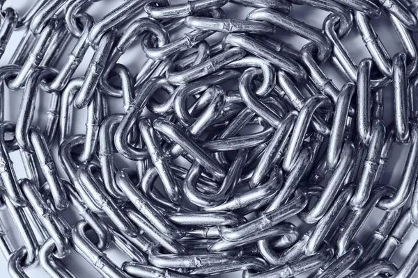 Close Curled Metal Chain — Stock Photo, Image