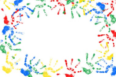 Beyaz bir arka plan üzerinde el parmak