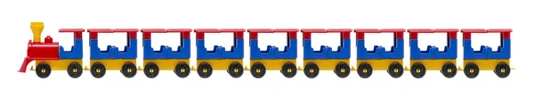 Trem Brinquedo Isolado Fundo Branco Brinquedo Colorido Trem Isolado Fundo — Fotografia de Stock
