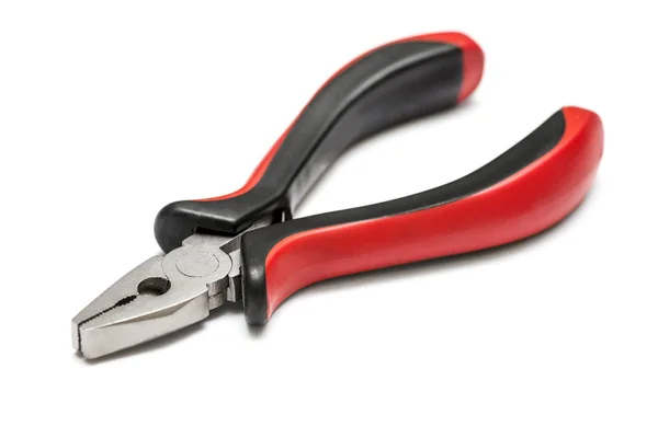 Pliers Red Black Color White Background Pliers Isolated White — Stock Photo, Image