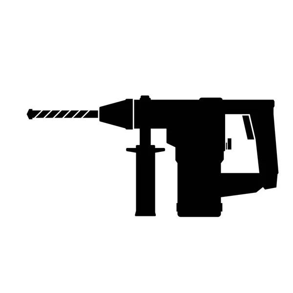 Elektrohammer Bohren Bohrwerkzeug Mit Bitsymbol Elektrisches Haushaltsgerät Zum Bohren Von — Stockvektor