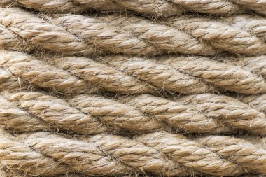 İpi arka plan - doku. Eski halatlar üzerinde tekne arka plan olarak. Sarmal ip yakın çekim