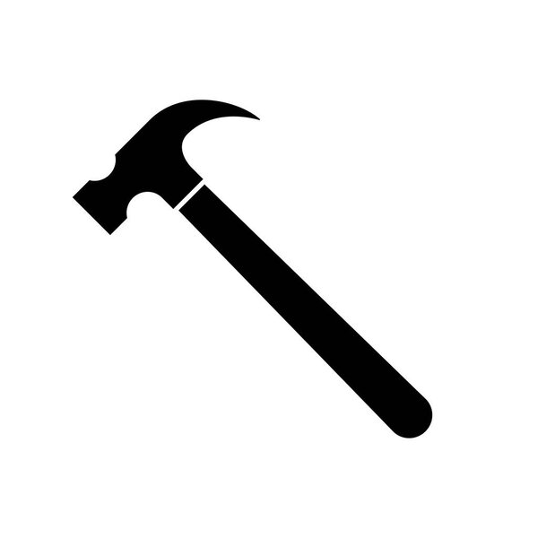 Икона Хаммера. Векторная иллюстрация. Иконка Хаммера изолирована на белом. Знак Хаммера. Символ Хаммера