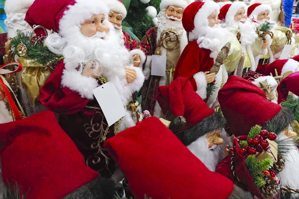 Addobbi Natalizi Giocattolo Babbo Natale Supermercato Giocattoli Natale Babbo Natale — Foto Stock