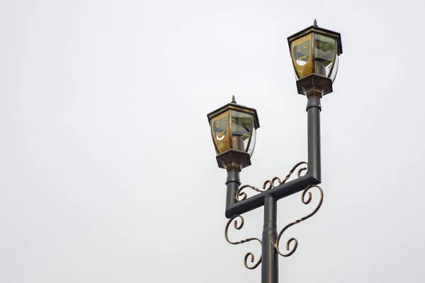 Lámpara Calle Retro Contra Del Cielo Lámpara Lámpara Vintage —  Fotos de Stock