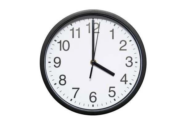 Wall Clock Shows Time Clock White Isolated Background Wall Clock — Stock Photo, Image