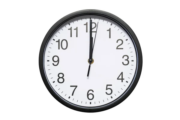 Wall Clock Shows Time Clock White Isolated Background Wall Clock — Stock Photo, Image