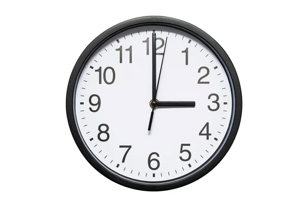 Wall Clock Shows Time Clock White Isolated Background Wall Clock — Stock Photo, Image