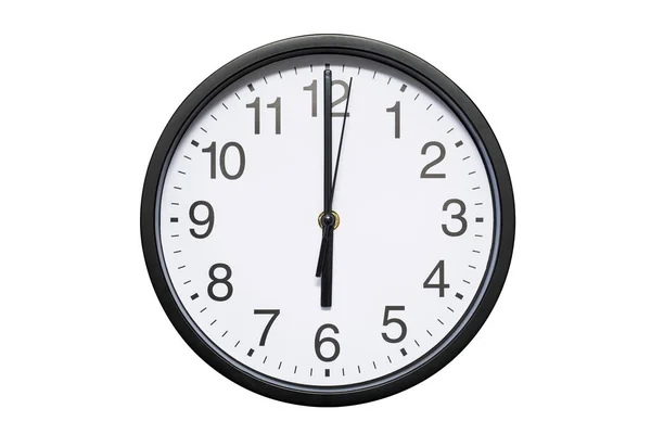 Wall Clock Shows Time Clock White Isolated Background Wall Clock — Stock Photo, Image