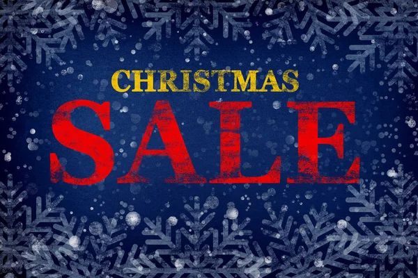 Christmas sale. Sale inscription with snowflakes. Christmas  sale banner. Sale banner background for Christmas shopping sale