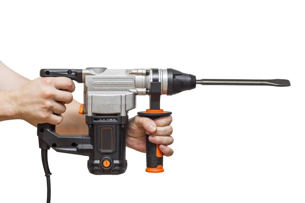 Cropped View Of Workman With Electric Drill Free Stock Photo and Image  482674902