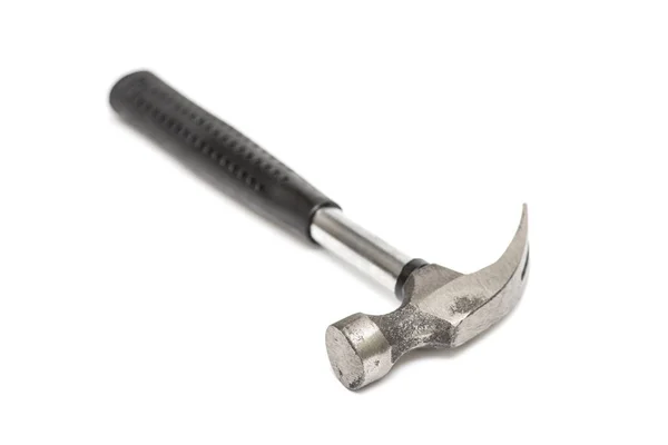 Hammer on white background. Close up image of steel hammer against white background — Stock Photo, Image