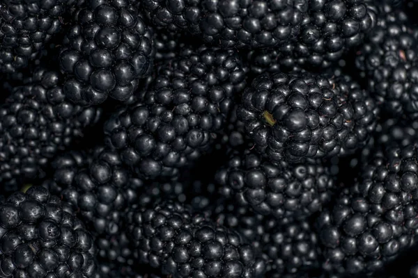 Fresh ripe blackberries as background, top view. Background from fresh blackberries — Stock Photo, Image