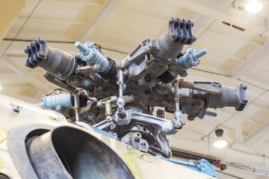 Askeri helikopter rotor bıçak detay yakın. Askeri helikopter rotor bıçak detay yakın çekim