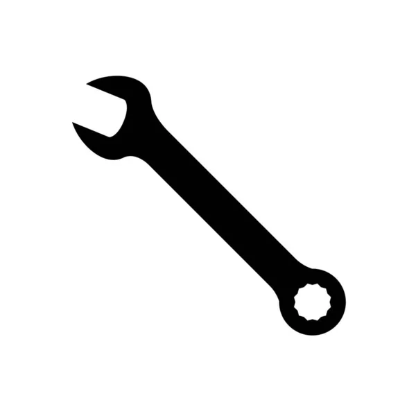 Schraubenschlüssel Symbol Schraubenschlüssel Icon Trendigen Flachen Stil Service Tool Symbol — Stockvektor