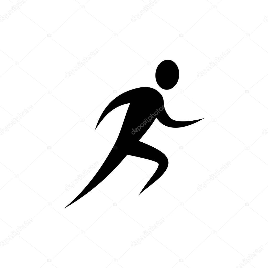 Running man icon.  Athletics, marathon, summer sport, run icon. Vector illustration.