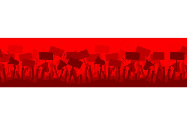 Силуэты Протестующих Революционеры Флаге Беларуси Символ Свободы Беларуси Символ Протеста — стоковое фото