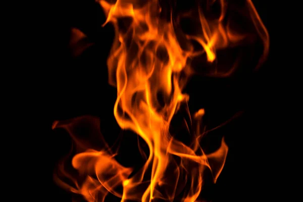Fire Flames Abstract Black Background Fire Burning Flame Dark Background — Stock Photo, Image