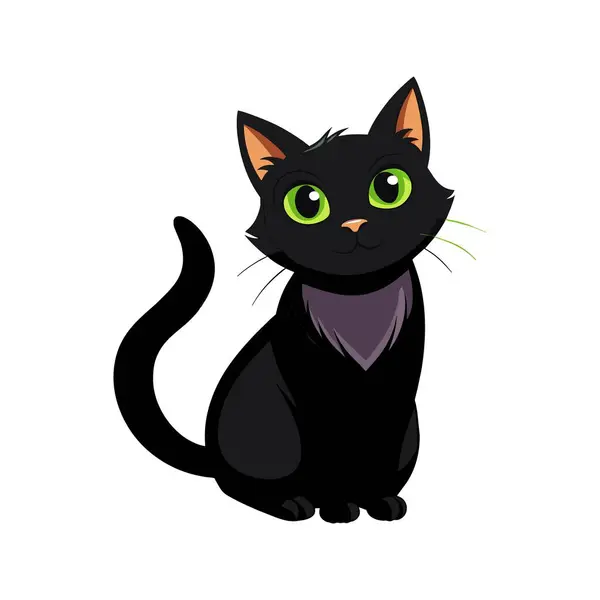 vektör karikatür çizimi beyaz arkaplanda izole edildi. Şirin kedi.