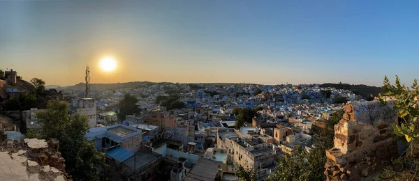 Güzel mavi şehir Rajasthan - Sunset - Jodhpur - 360 View.