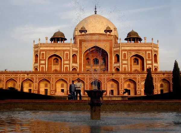 Τάφος Humayun Του Δημοφιλής Προορισμός Στο Δελχί — Φωτογραφία Αρχείου