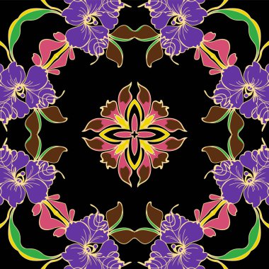 Süs arka plan. Yuvarlak model. Vektör sanat