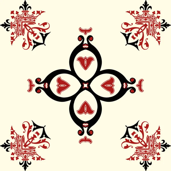 Vintage süs arka plan. Yuvarlak model. Vektör çizim